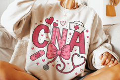 CNA Valentine's Day PNG, Nurse Valentine PNG, Xoxo PNG, Love Product Image 1