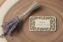 Business card with engraving. Plywood business card. Product Image 2