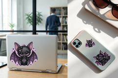 Cute Nightmare. Halloween Stickers design PNG Product Image 2