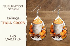 Autumn Drink | Earring Teardrop | Sublimation Design Product Image 1