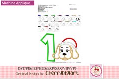 Christmas puppy Numbers machine embroidery bundle 2112A B Product Image 3