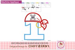 Pirate birthday Numbers machine embroidery bundle 1673B Product Image 6