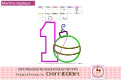 Christmas Ornament Numbers machine embroidery bundle 1613B Product Image 4