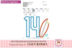 Surfing beach Numbers machine applique embroidery bundle2378 Product Image 4