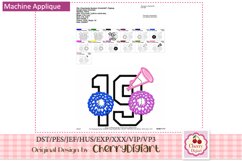 Cheerleader Numbers applique machine embroidery bunles 2266 Product Image 5