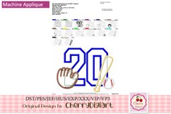 Baseball Numbers applique machine embroidery bunles 2261 Product Image 3