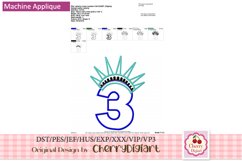 Liberty crown Numbers machine applique embroidery bundle 18 Product Image 4