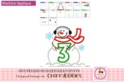 Snowman Numbers machine embroidery bundle 1678B Product Image 5