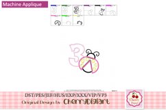 Ladybug applique Numbers design machine embroidery 1481B Product Image 7