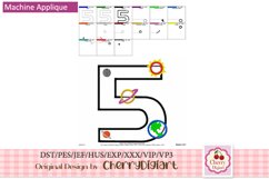 Planet Numbers machine applique embroidery bundle 1832 Product Image 3