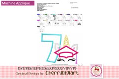 Unicorn Graduation Numbers applique embroidery machine 2278 Product Image 4