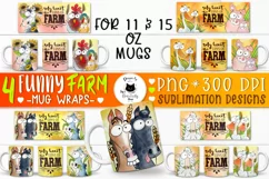 Funny Farm Animal Mug Designs | Farm Mug Wraps Product Image 1