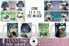 Coffee With My Dog Mug Wraps | Dog Mug Designs Product Image 1