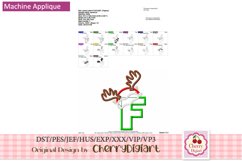 Reindeer Monograms Alphabet machine embroidery bundle 2311A Product Image 4