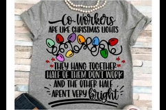 Co workers svg Silhouette Cricut Christmas tangled lights Product Image 1