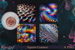 Holographic Square Coasters | Patterns Product Image 1
