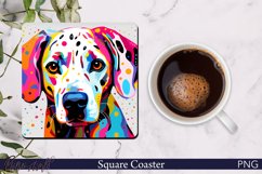 Dalmatian Square Coaster | Farm Animal | Bright Colors Product Image 1