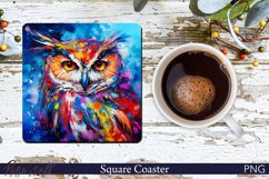 Owl Square Coaster | Wild Animal Product Image 1