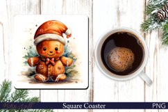 Christmas Square Coaster | Gingerbread Man Product Image 1