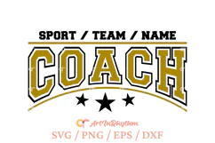 Custom Name Coach shirt svg, Team name coach shirt svg Product Image 4