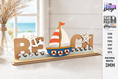 Coastal Beach Decor Stand Laser Cut Bundle | 3D Layered SVG Product Image 2