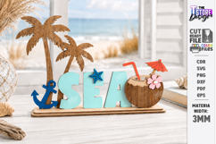 Coastal Beach Decor Stand Laser Cut Bundle | 3D Layered SVG Product Image 4