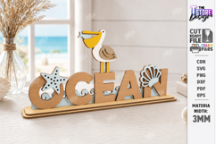 Coastal Beach Decor Stand Laser Cut Bundle | 3D Layered SVG Product Image 10