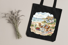 Coastal Cottagecore Beach House Clipart Product Image 3