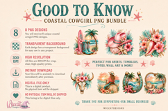 Coastal Cowgirl PNG Sublimation Bundle, Beach Western Cowgir Product Image 5