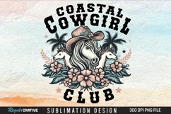 Coastal Cowgirl Club Sublimation PNG Product Image 2