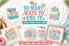 Coastal Cowgirl SVG Bundle, Western Beach SVG Files Product Image 3