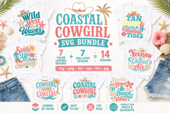Coastal Cowgirl SVG Bundle, Western Beach SVG Files Product Image 1