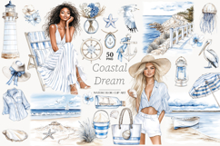 GlamArtZhanna, Coastal clipart, Coastal image, Summer clipart, Summer clip art, Sea clipart, Ocean clip art, Beach clip art, Coastal Girls PNG, Nautical Graphic, Nautical clip art, Summer Girls PNG, Beach Girls image, Seaside Illustration