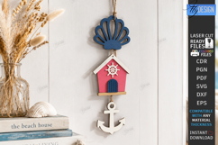 Coastal Hanging Decor Laser Cut Bundle | 3D Nautical Signs Product Image 8