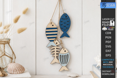 Coastal Hanging Decor Laser Cut | 3D Nautical Wall Sign |CNC Product Image 1