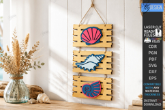 Coastal Hanging Decor Laser Cut Bundle | 3D Nautical Signs Product Image 2