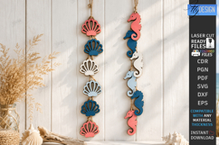Coastal Hanging Decor Laser Cut Bundle | 3D Nautical Signs Product Image 5