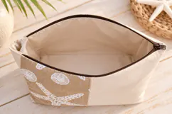 Zipper Pouch PDF Sewing Pattern, Boxy Cosmetic Bag Tutorial Product Image 4