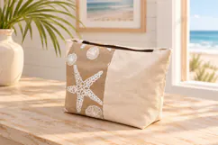 Zipper Pouch PDF Sewing Pattern, Boxy Cosmetic Bag Tutorial Product Image 2