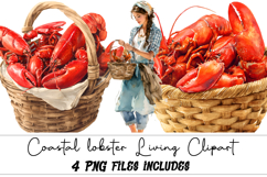 Coastal Lobster Living Clipart Product Image 1