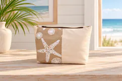 Zipper Pouch PDF Sewing Pattern, Boxy Cosmetic Bag Tutorial Product Image 3