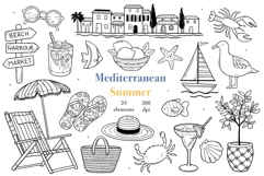 Mediterranean Summer Line PNG, SVG Product Image 1