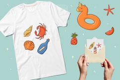 20 SUMMER &amp; VACATION DOODLES | EPS PNG JPG Product Image 3
