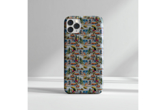 Coastal Village Seamless Pattern Vintage Summer Travel Print Product Image 4