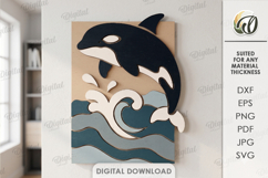Coastal Mosaic Wall Art Bundle Laser Cut. Wall Decor SVG Product Image 4