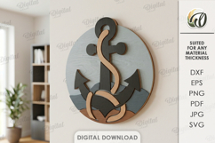 Coastal Mosaic Wall Art Bundle Laser Cut. Wall Decor SVG Product Image 6
