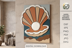 Coastal Mosaic Wall Art Bundle Laser Cut. Wall Decor SVG Product Image 11