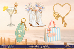 Coastal Cowgirl Clipart PNG | Beach Summer Elements Product Image 1