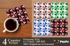 Triangle Drift Coaster Sublimation Design Product Image 1