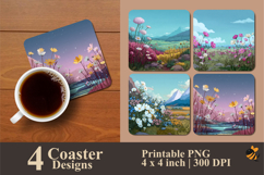 Spring Nature Coaster Sublimation Design Product Image 1